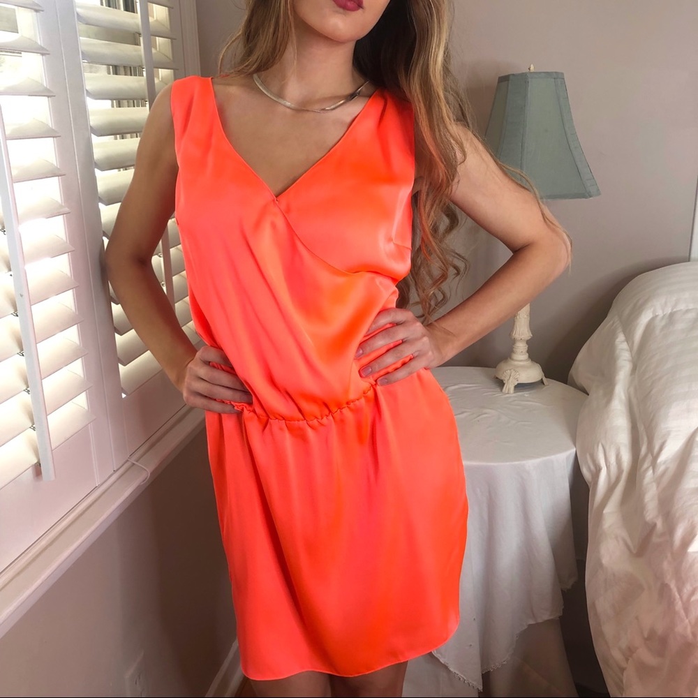 3 LEFT XS-M Boho Open Back Neon Spring Beach Mini Dress